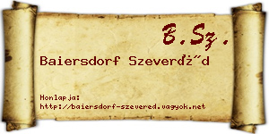 Baiersdorf Szeveréd névjegykártya